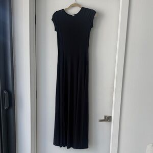 Michael Kors Black Maxi Dress with Cap Sleeves